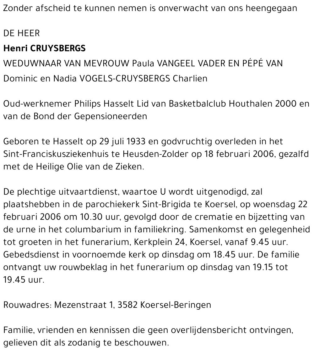 Henri Cruysbergs
