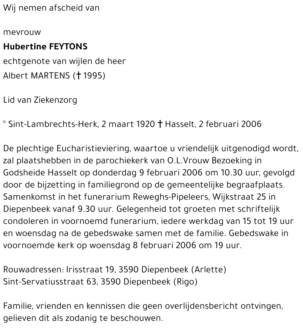 Hubertine Feytons