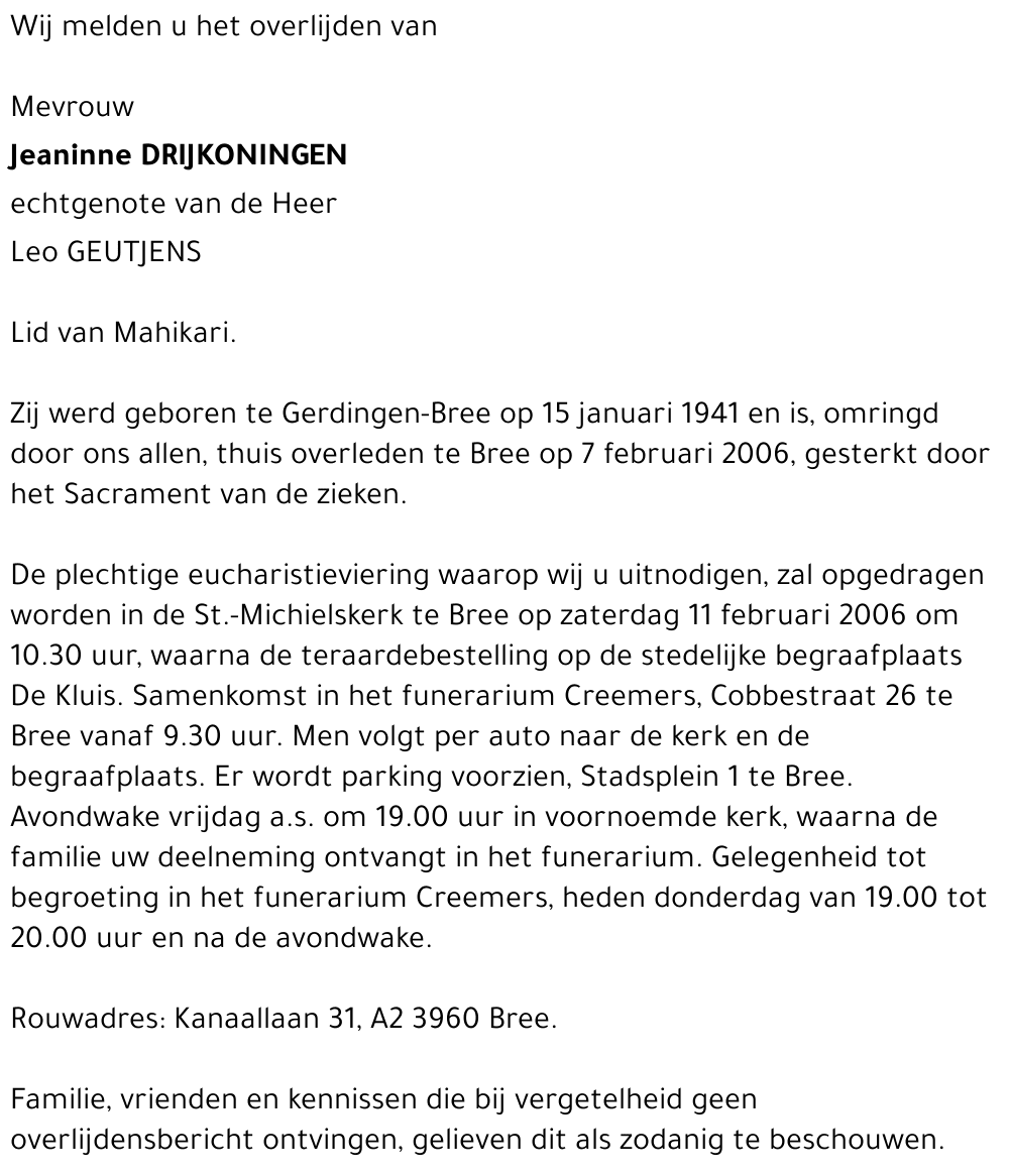 Jeaninne DRIJKONINGEN