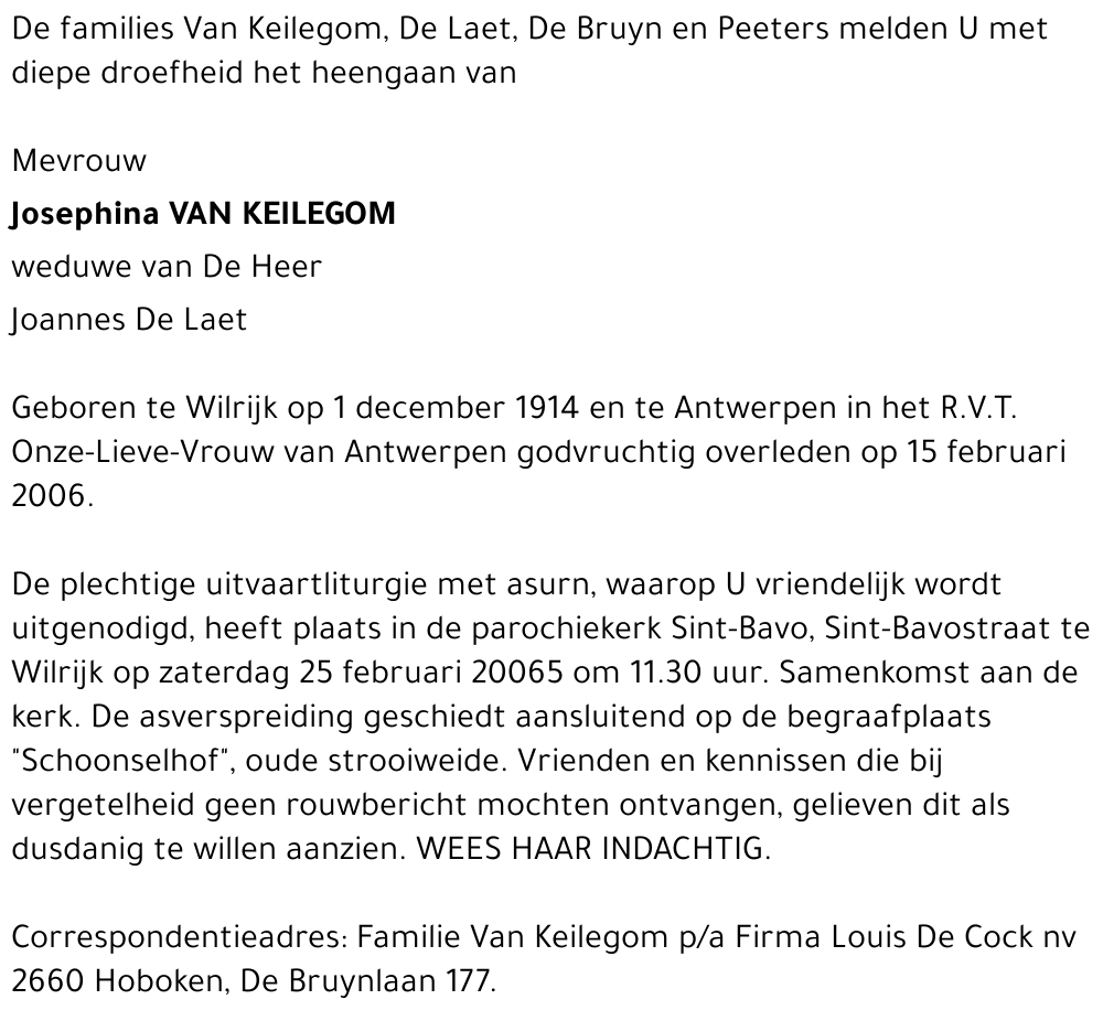 Josephina Van Keilegom