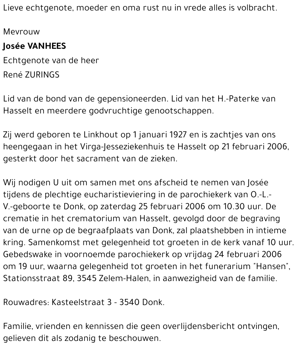 Marie-Josée VANHEES