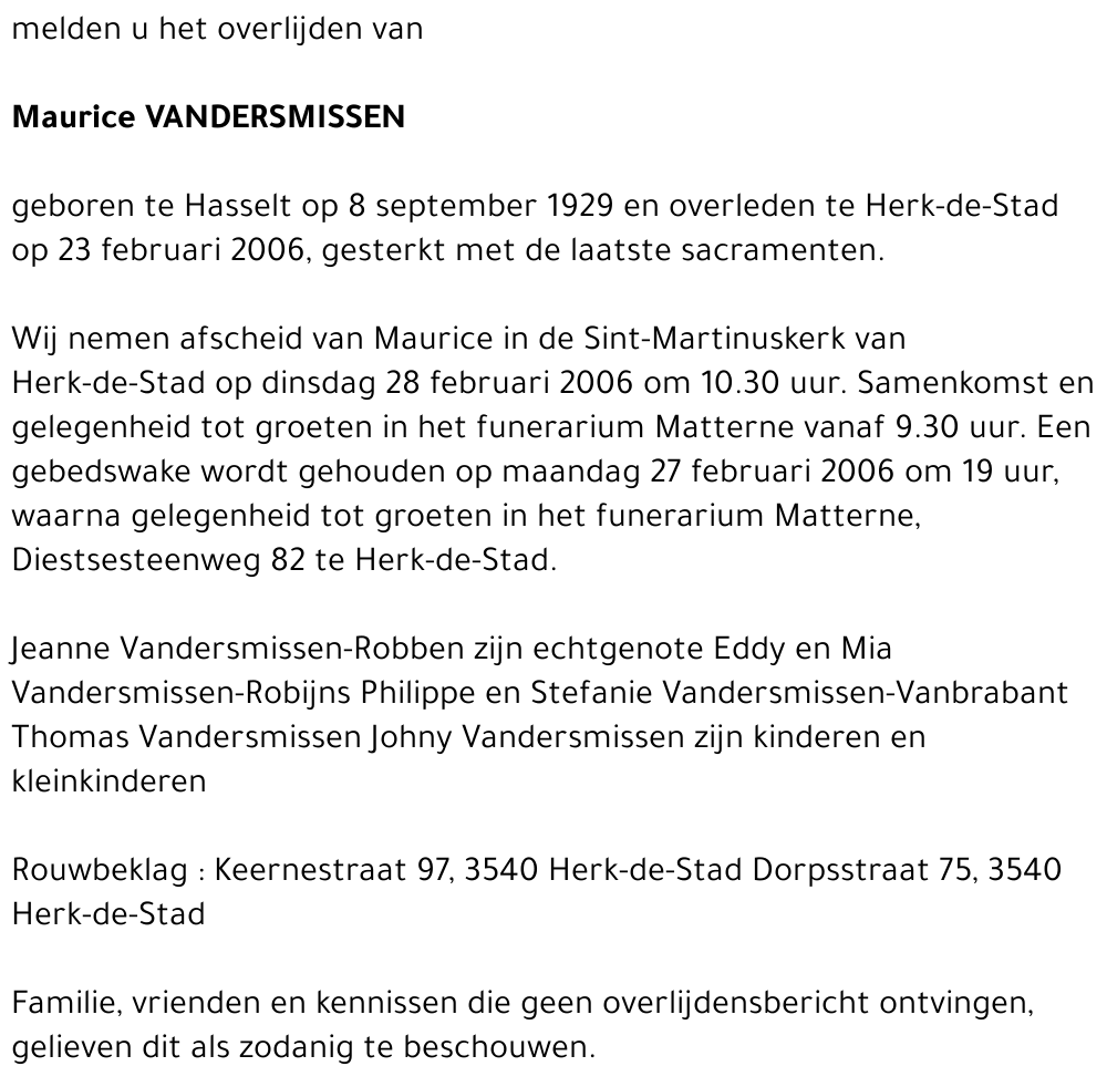 Maurice Vandersmissen