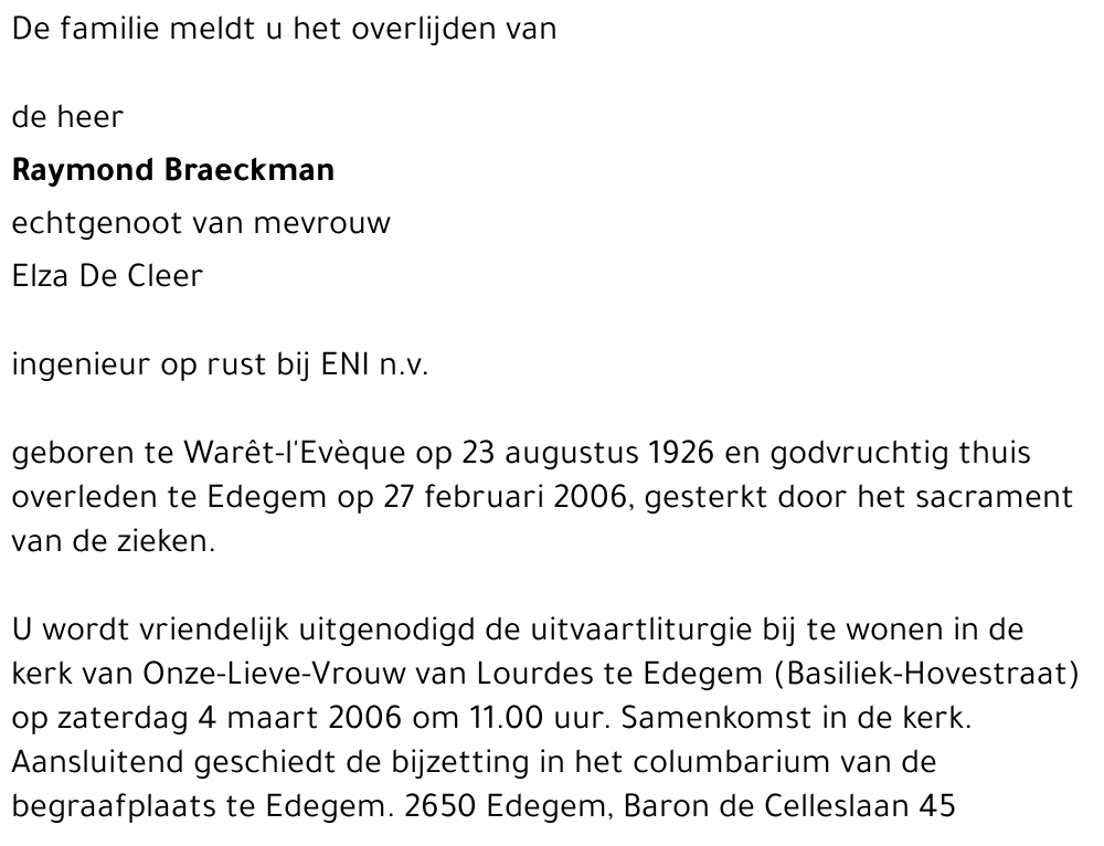 Raymond Braeckman