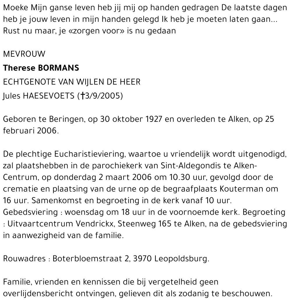 Therese Bormans