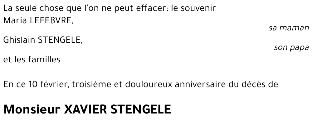 XAVIER STENGELE