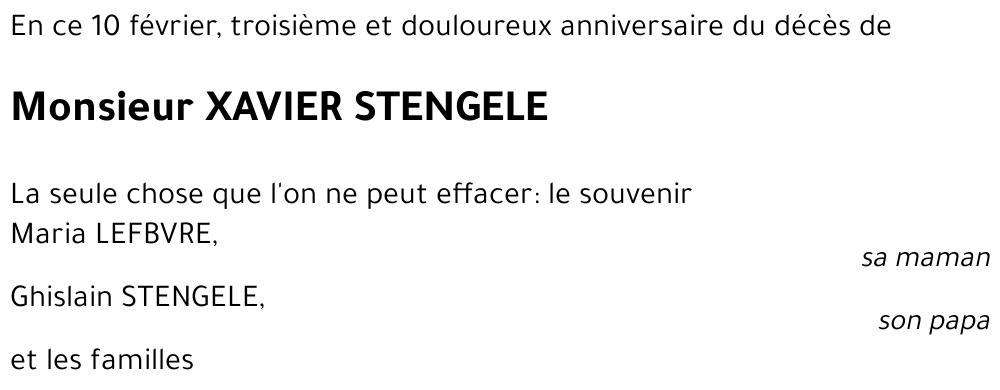 XAVIER STENGELE
