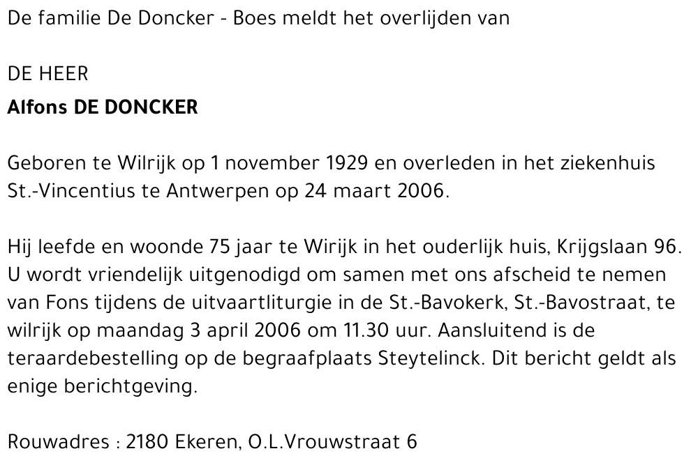 Alfons DE DONCKER