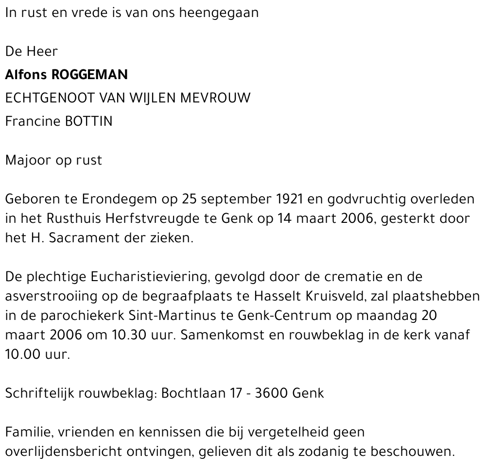 Alfons ROGGEMAN