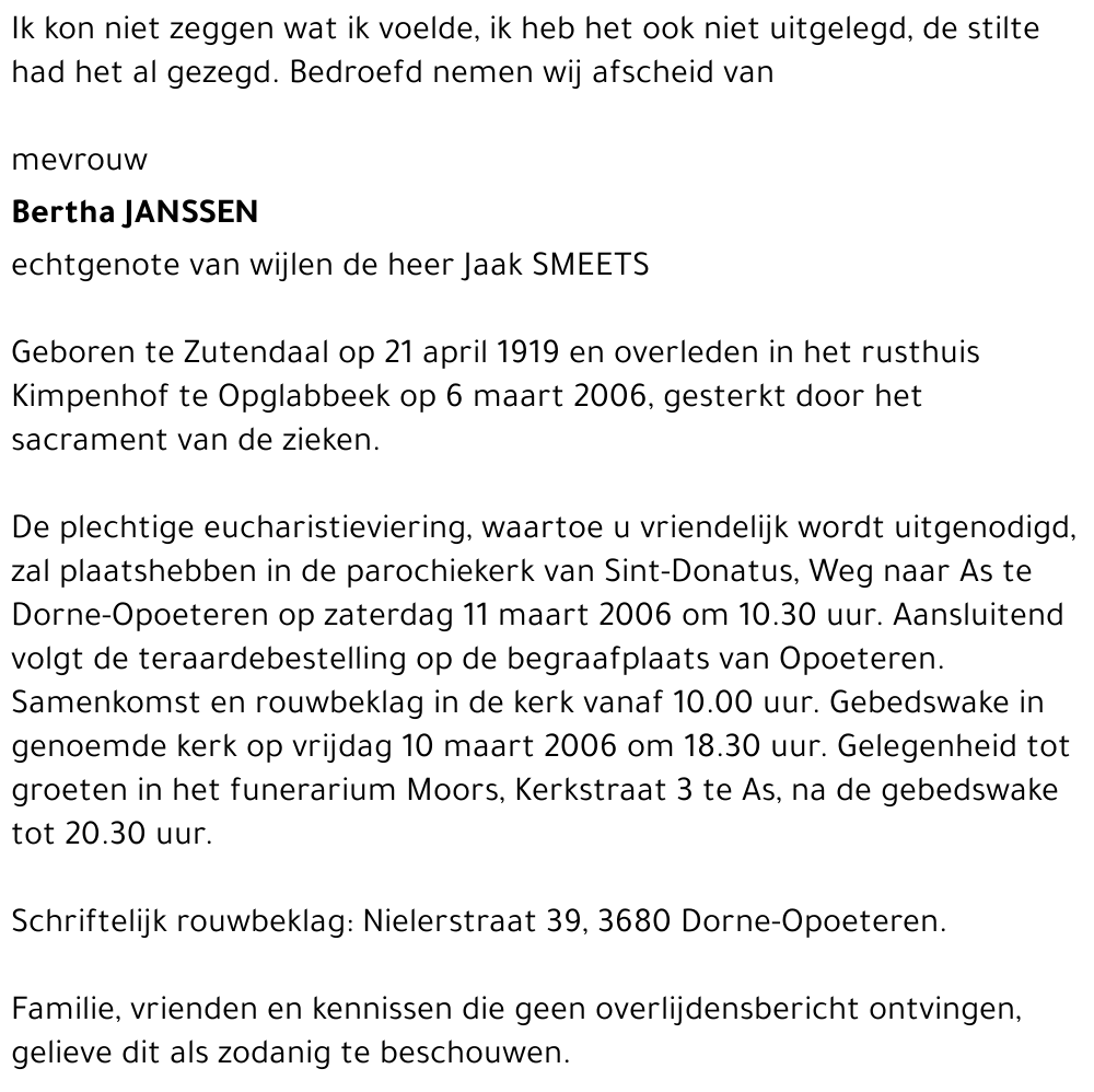 Bertha Janssen