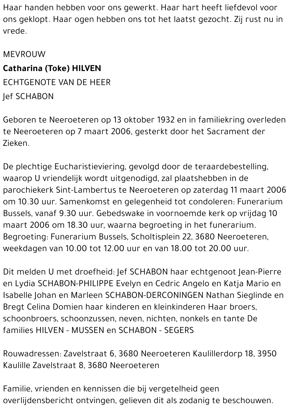 Catharina (Toke) Hilven