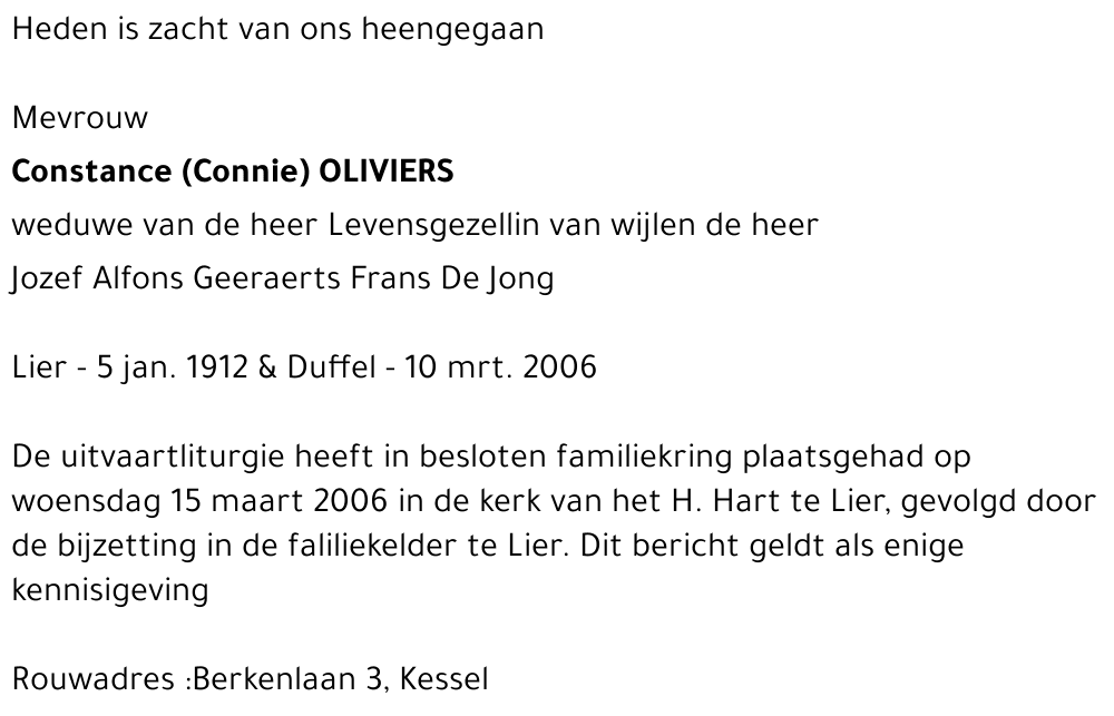 Constance (Conni) OLIVIERS