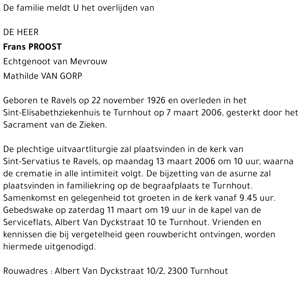 Frans PROOST