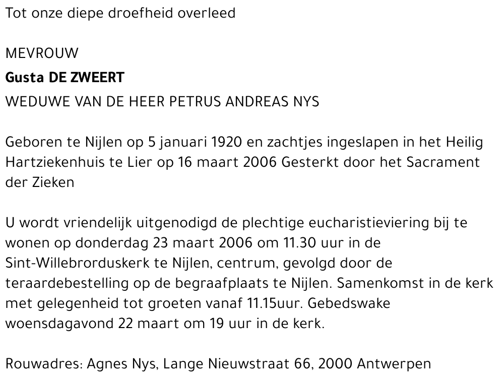 Gusta DE ZWEERT