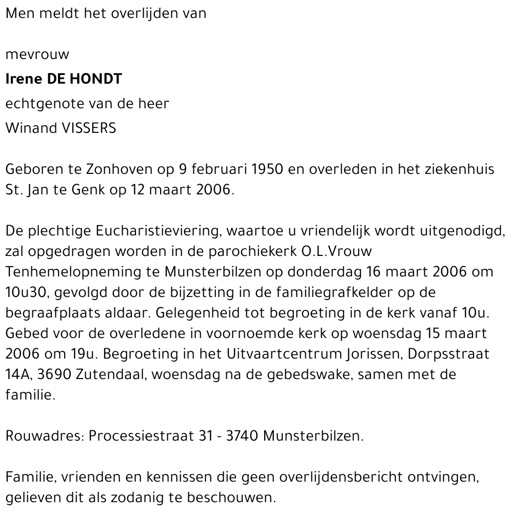 Irene De Hondt