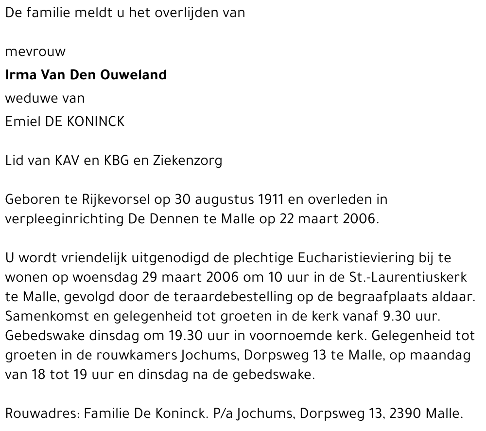 Irma Van den Ouweland