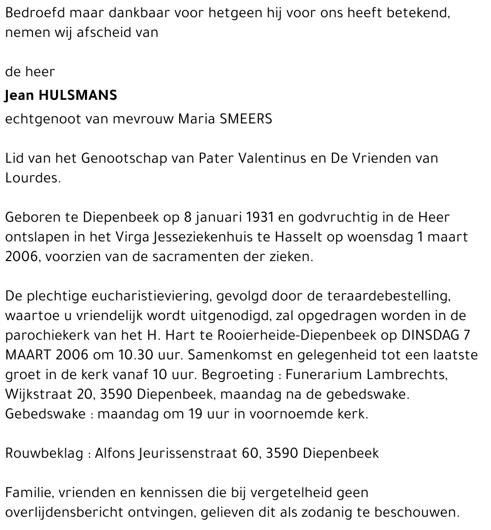 Jean HULSMANS