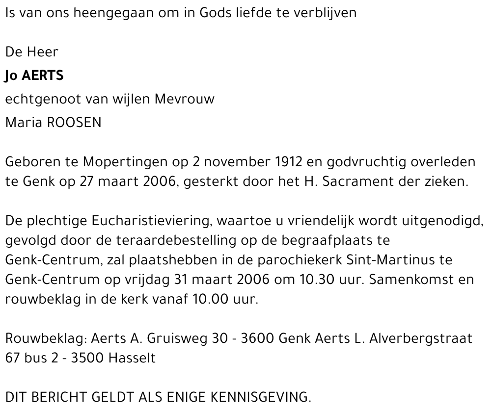 Jo AERTS