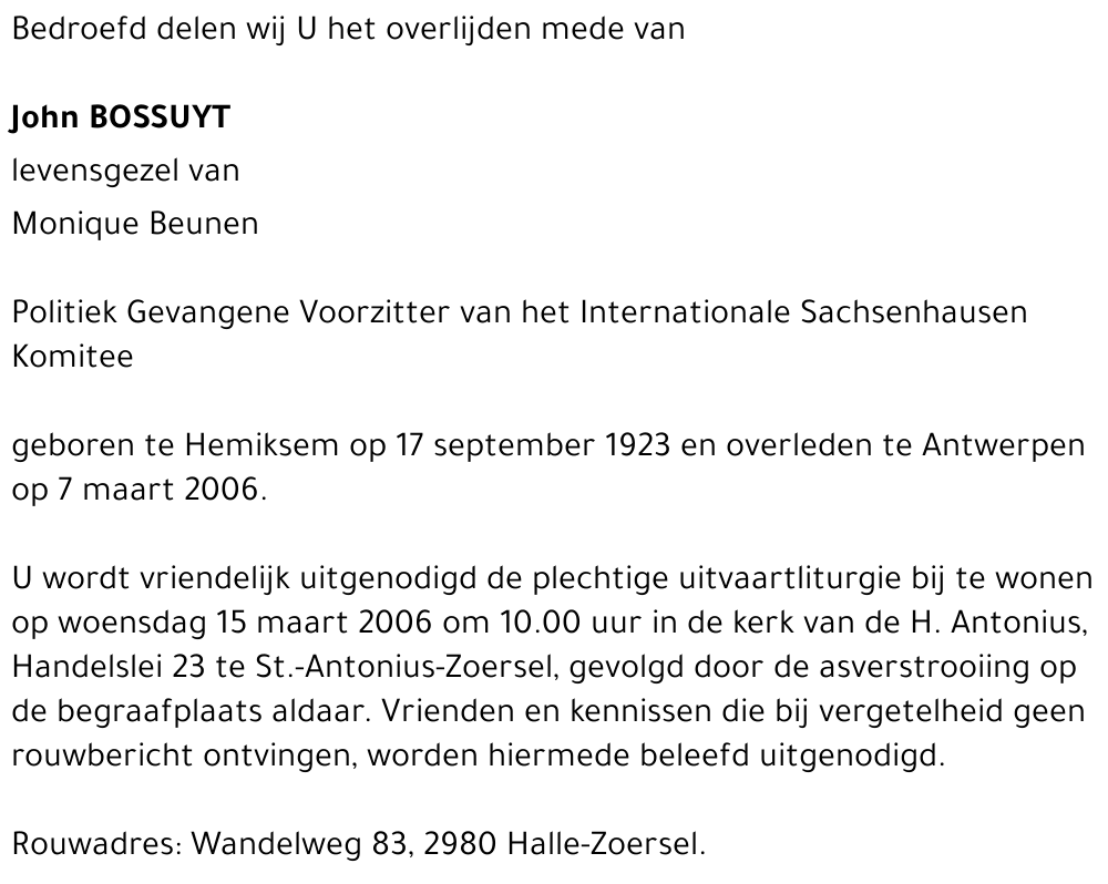 John BOSSUYT