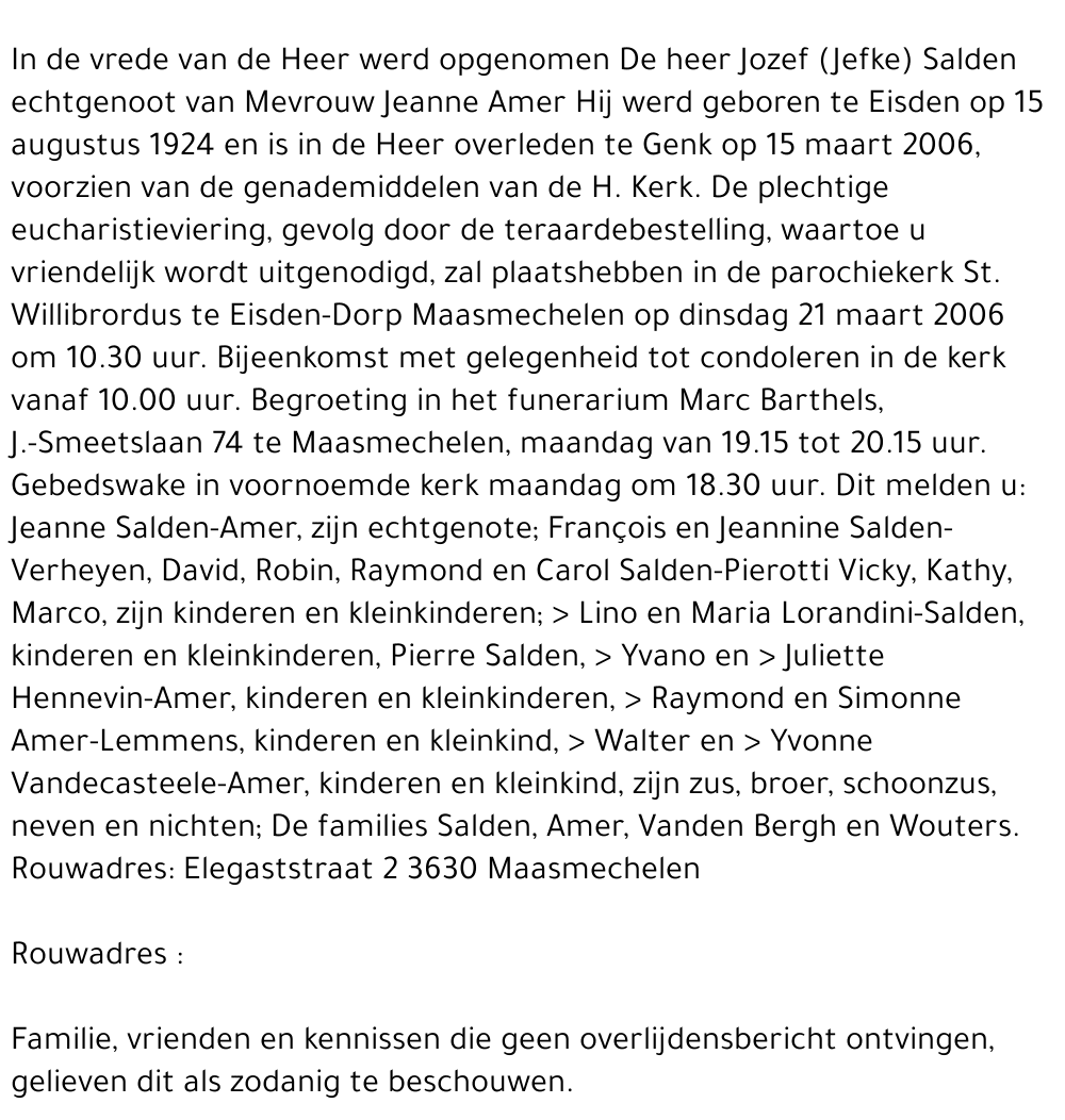 Jozef (Jefke) Salden