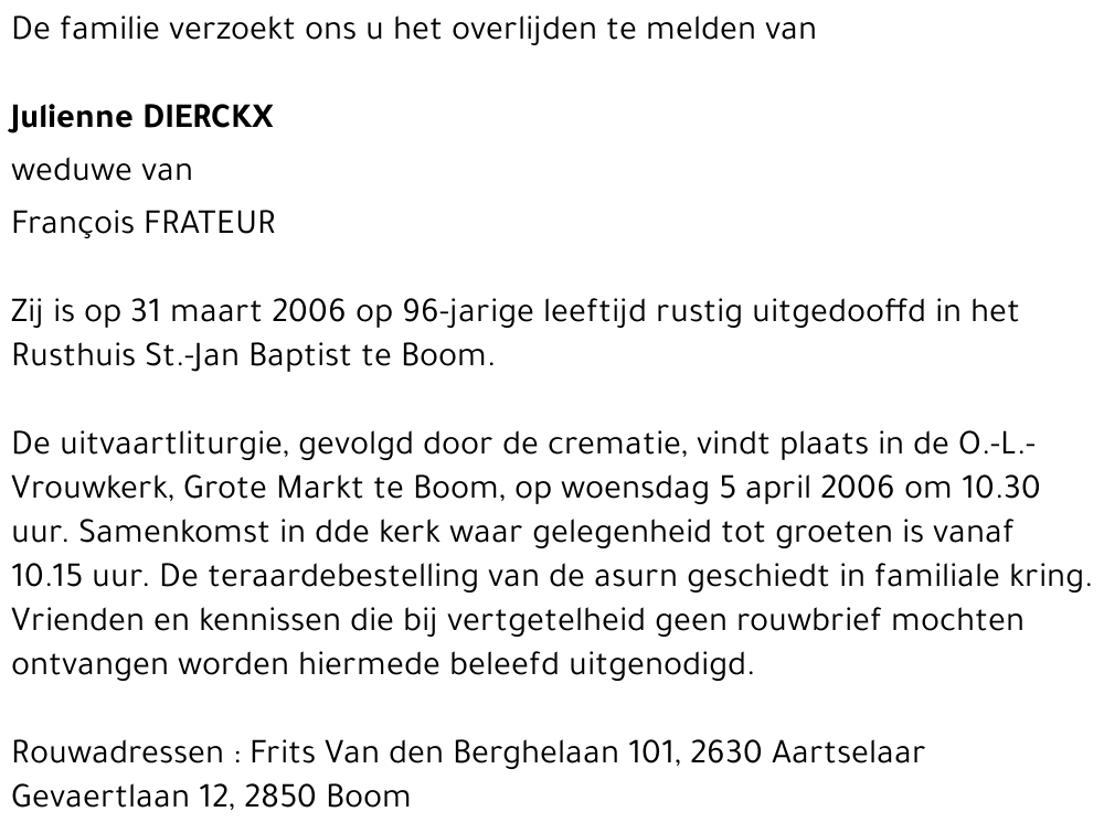Julienne DIERCKX