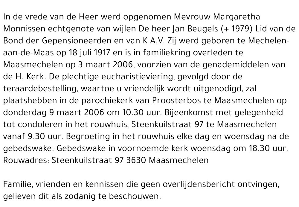 Margaretha Monnissen