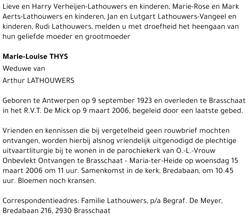 Marie-Louise THYS