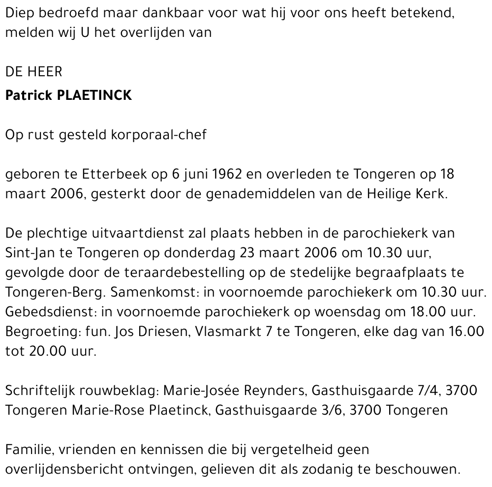 Patrick Plaetinck