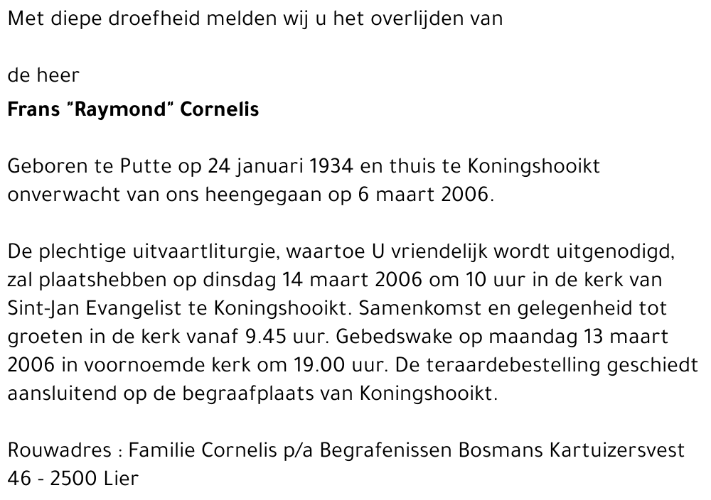 Raymond Cornelis