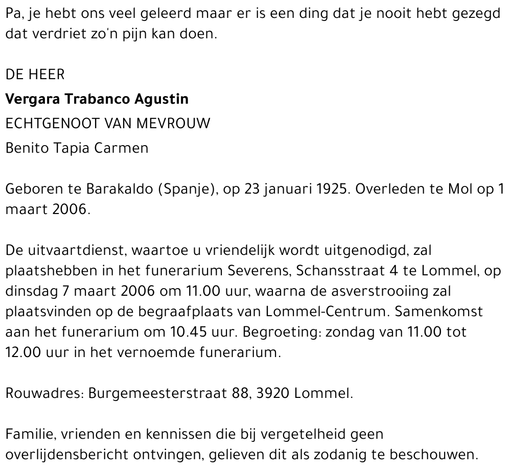 Vergara Trabanco Agustin /