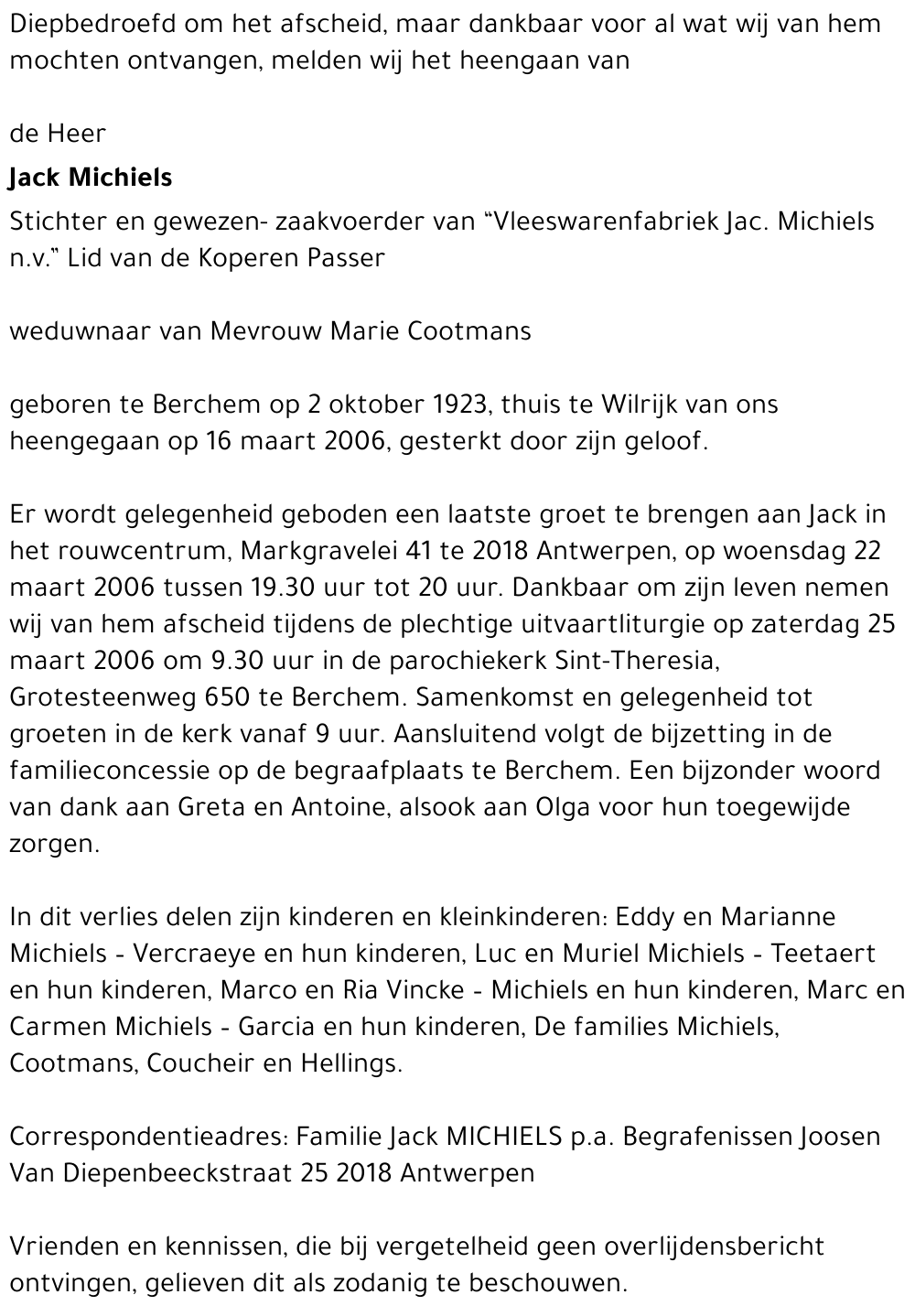 Willy 'Jack' Michiels