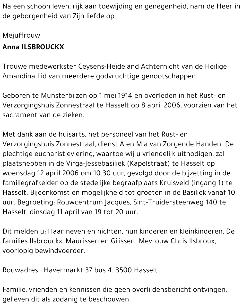 Anna Ilsbrouckx