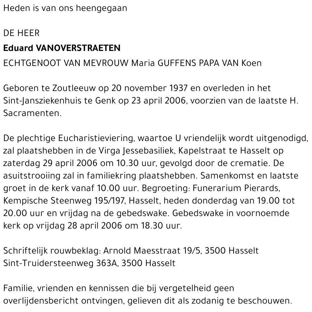 Eduard Vanoverstraeten