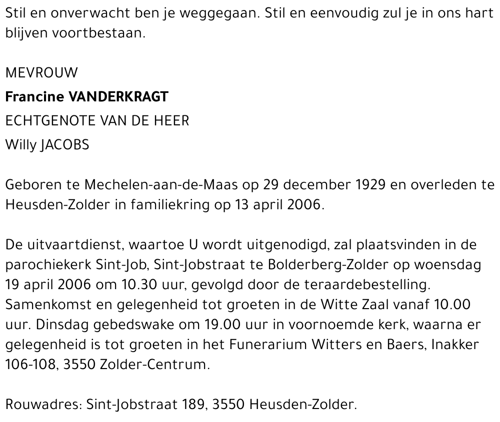 Francine Vanderkragt