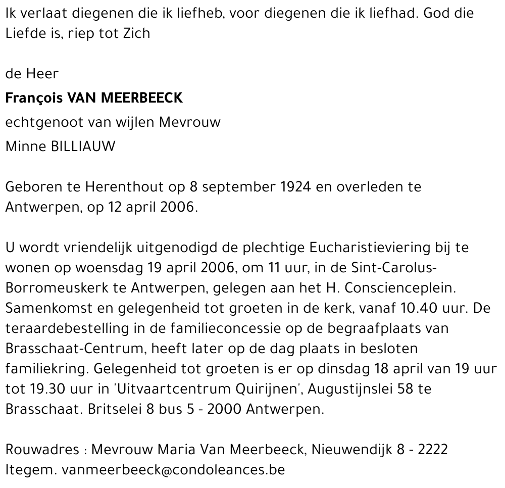 François Van Meerbeeck