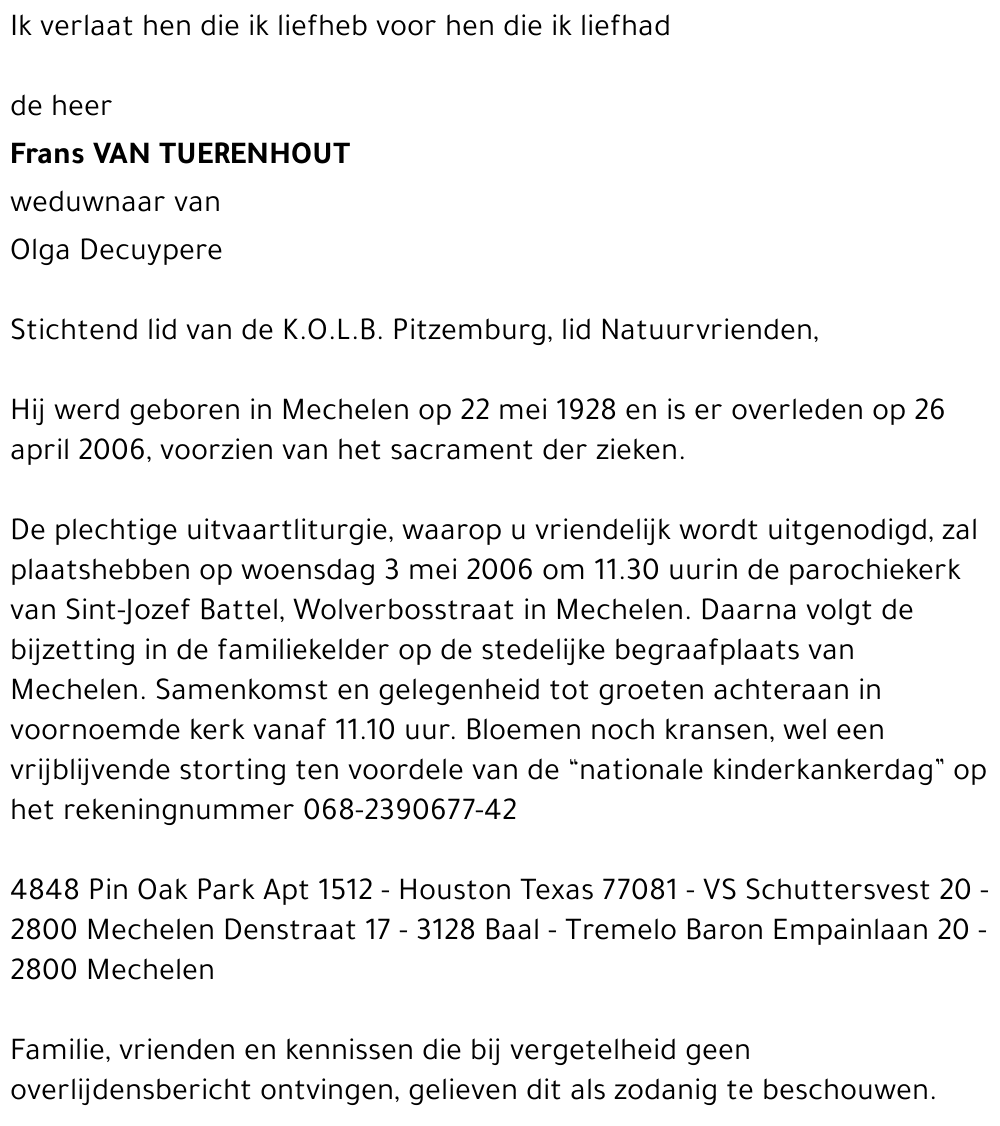 Freddy Van Tuerenhout