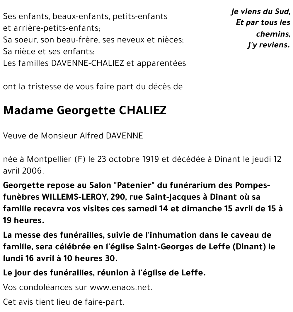 Georgette CHALIEZ