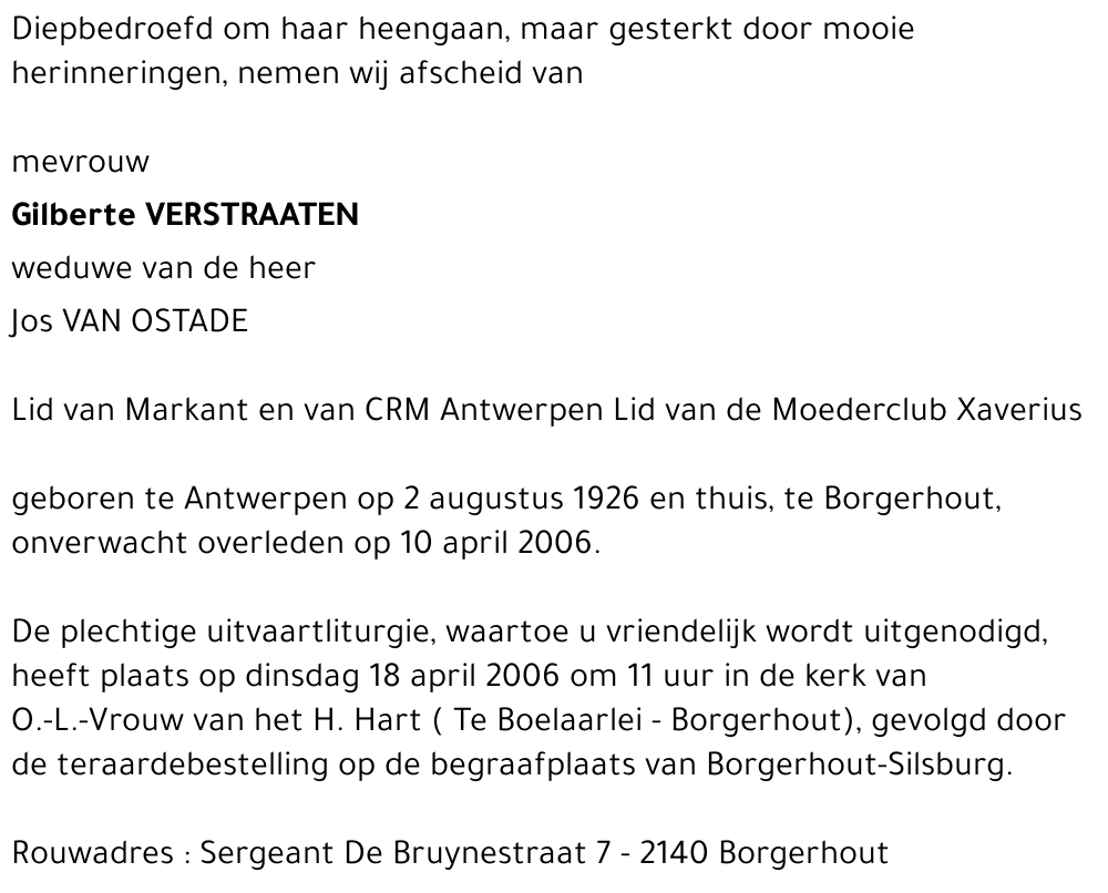 Gilberte Verstraaten