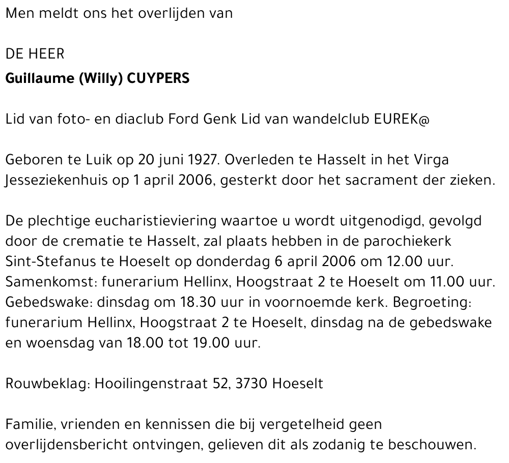 Guillaume (Willy) Cuypers