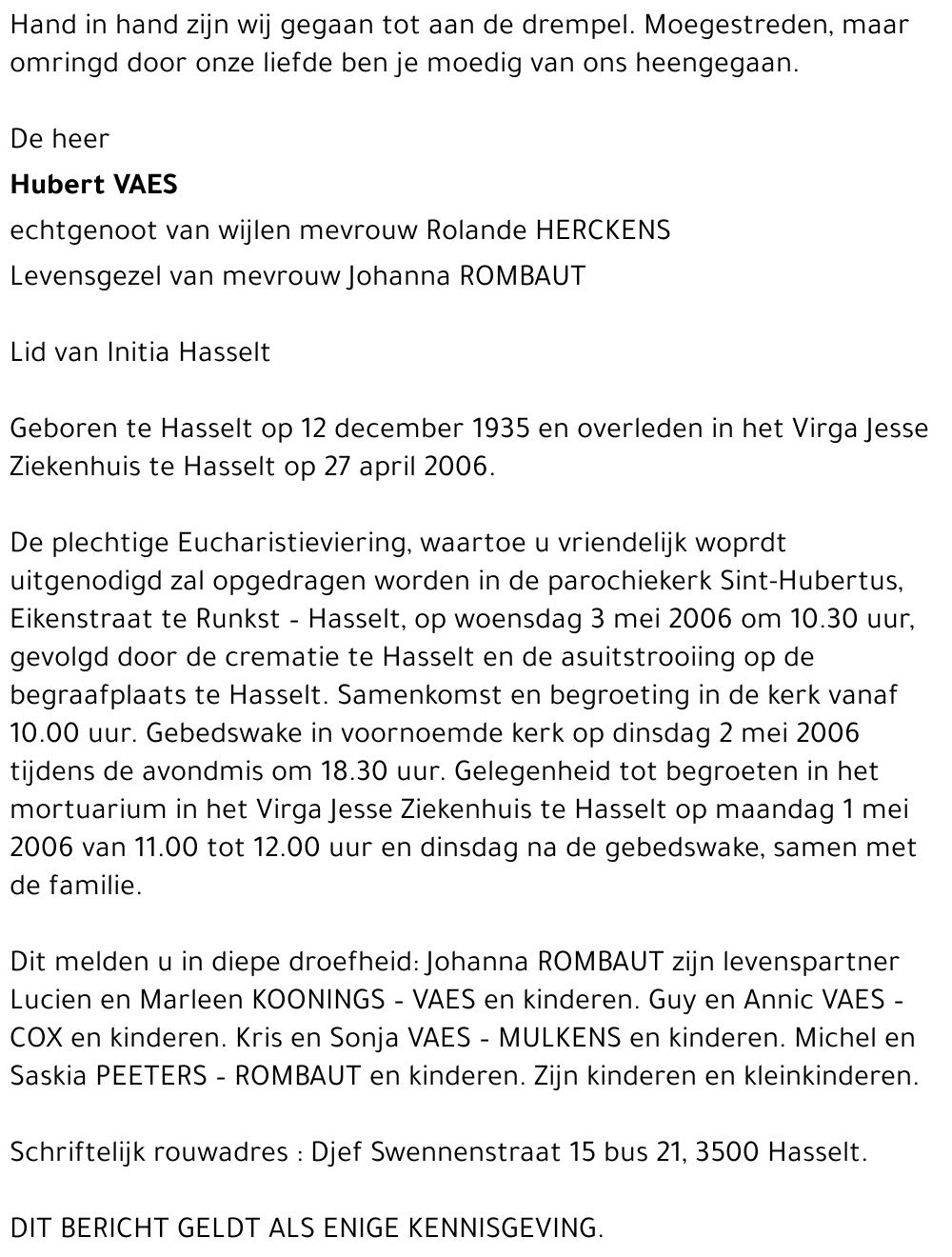 Hubert VAES