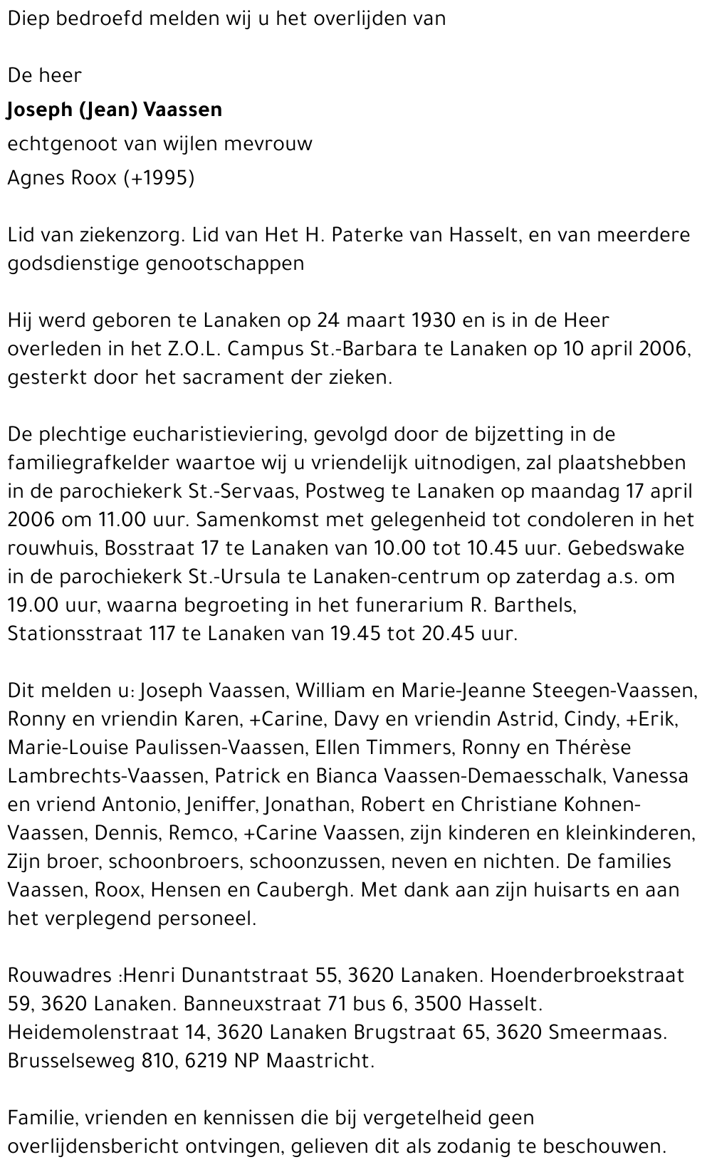 Joseph (Jean) Vaassen