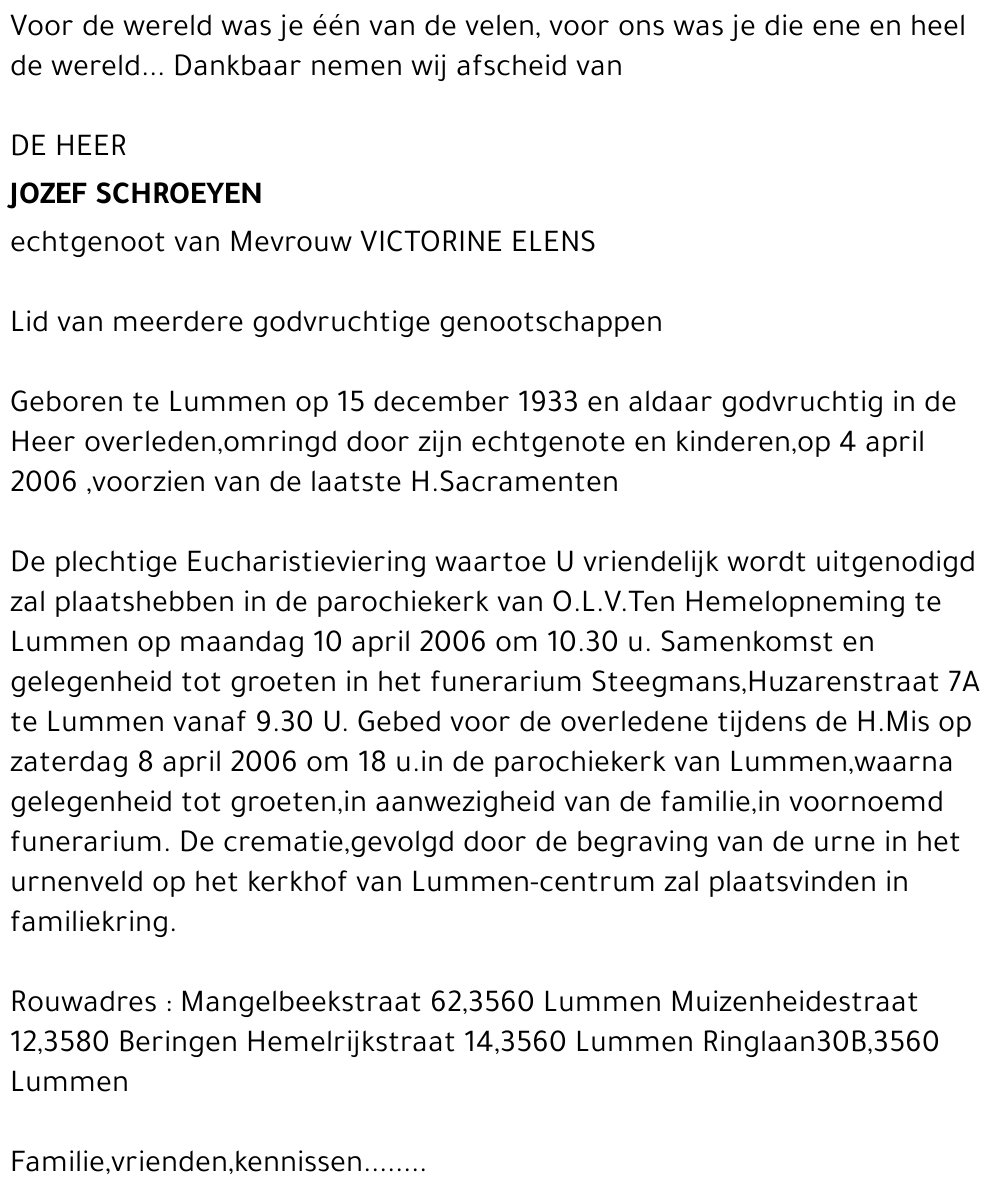 Jozef SCHROEYEN