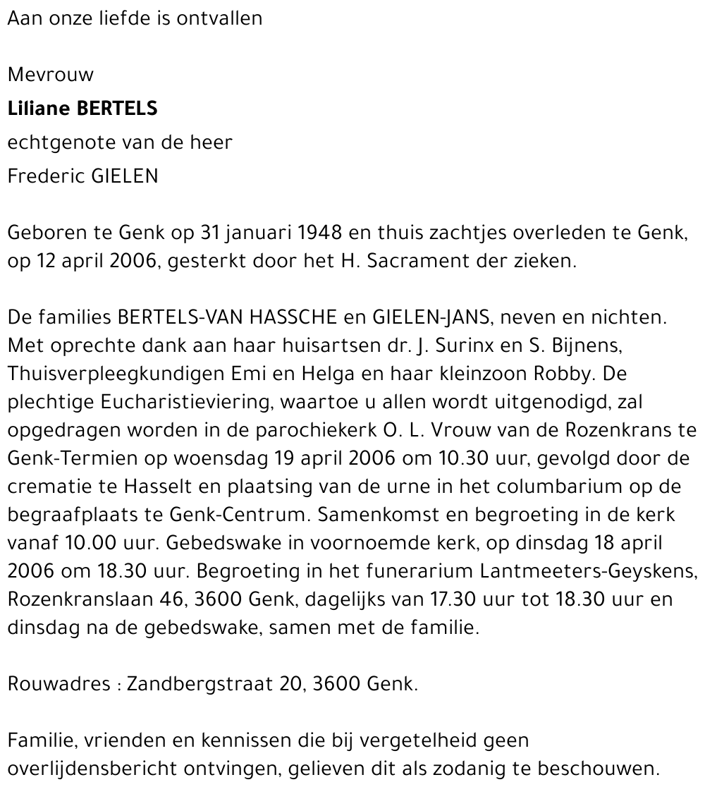 Liliane BERTELS