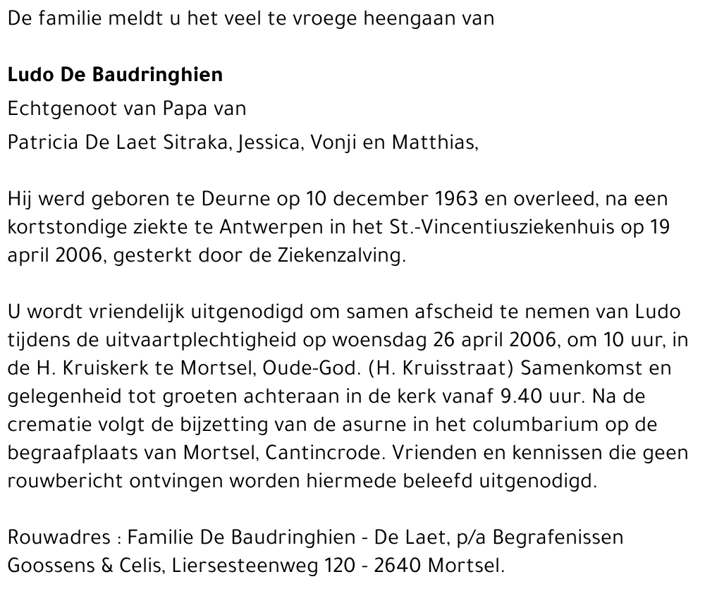 Ludo De Baudringhien