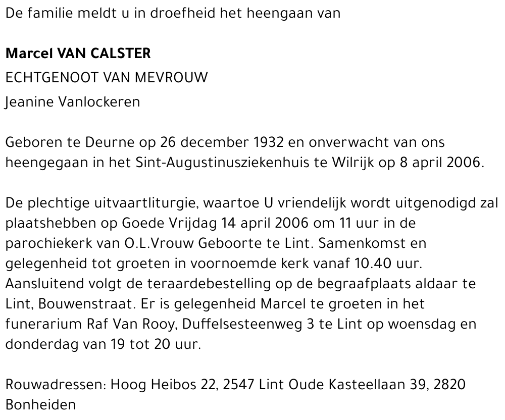 Marcel Van Calster