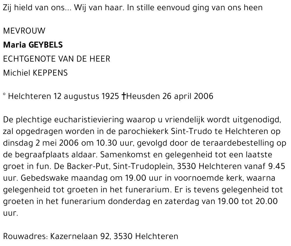 Maria Geybels
