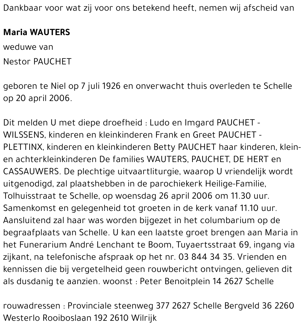 Maria WAUTERS