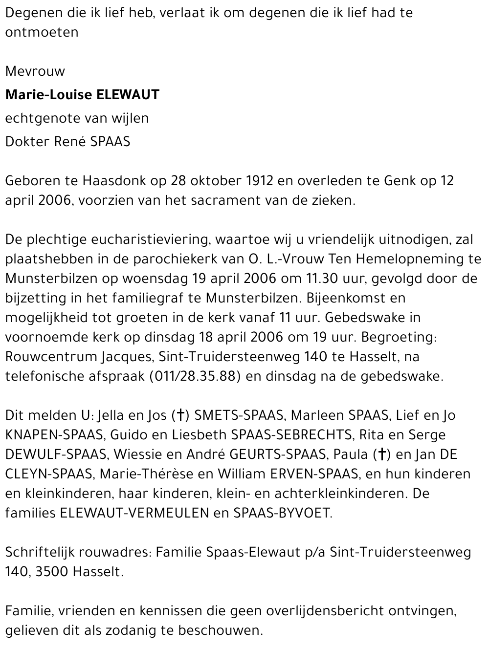 Marie-Louise Elewaut