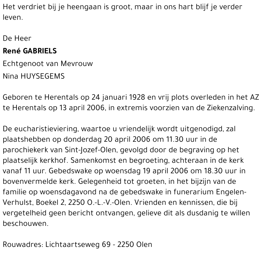 René GABRIELS