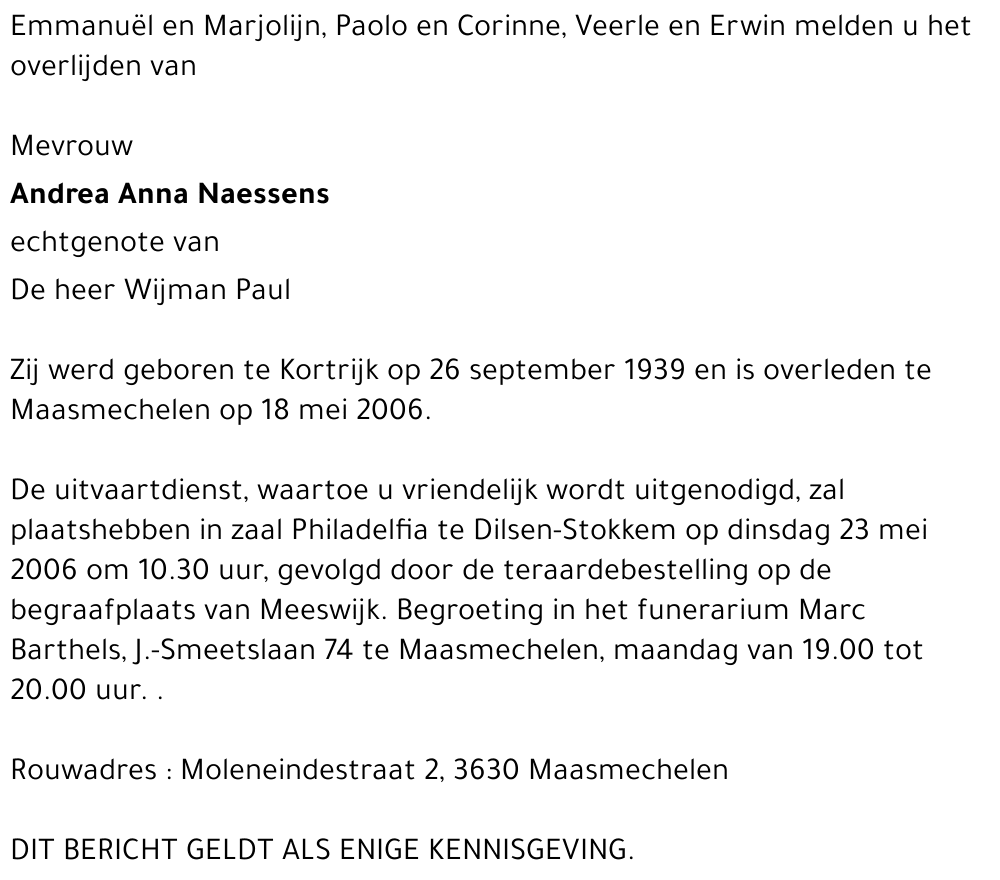 Andrea Anna Naessens