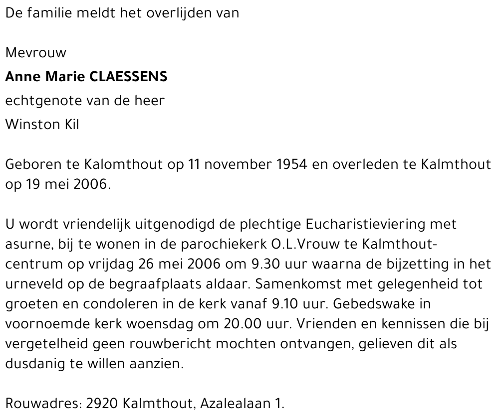 Anne Marie Claessens